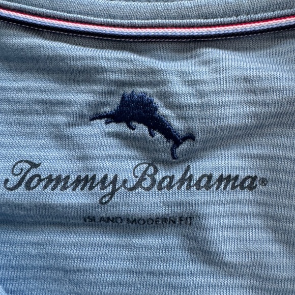Tommy Bahama Blue Striped Quarter Zip XL - Picture 4 of 7